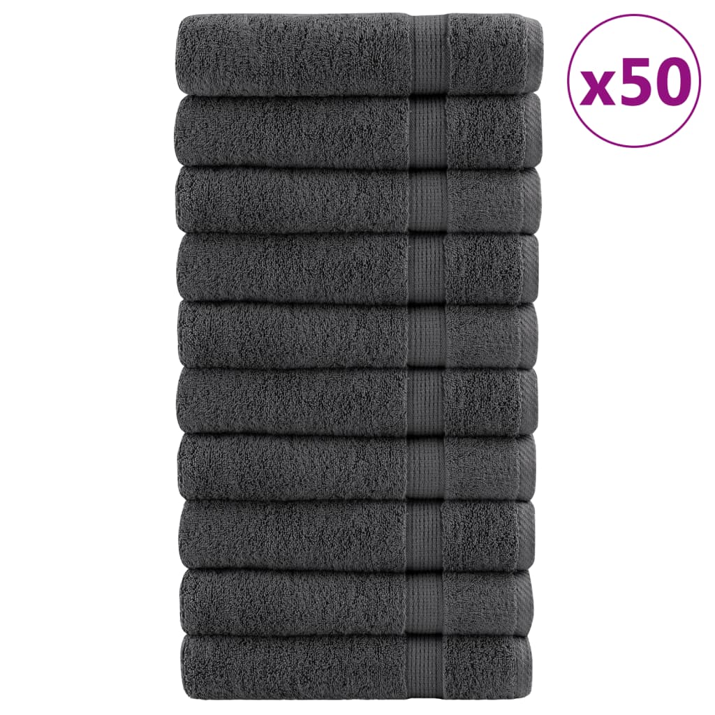 prémium kéztörlő SOLUND 50 db antracitszürke 50 x 100 cm 600 g/m²