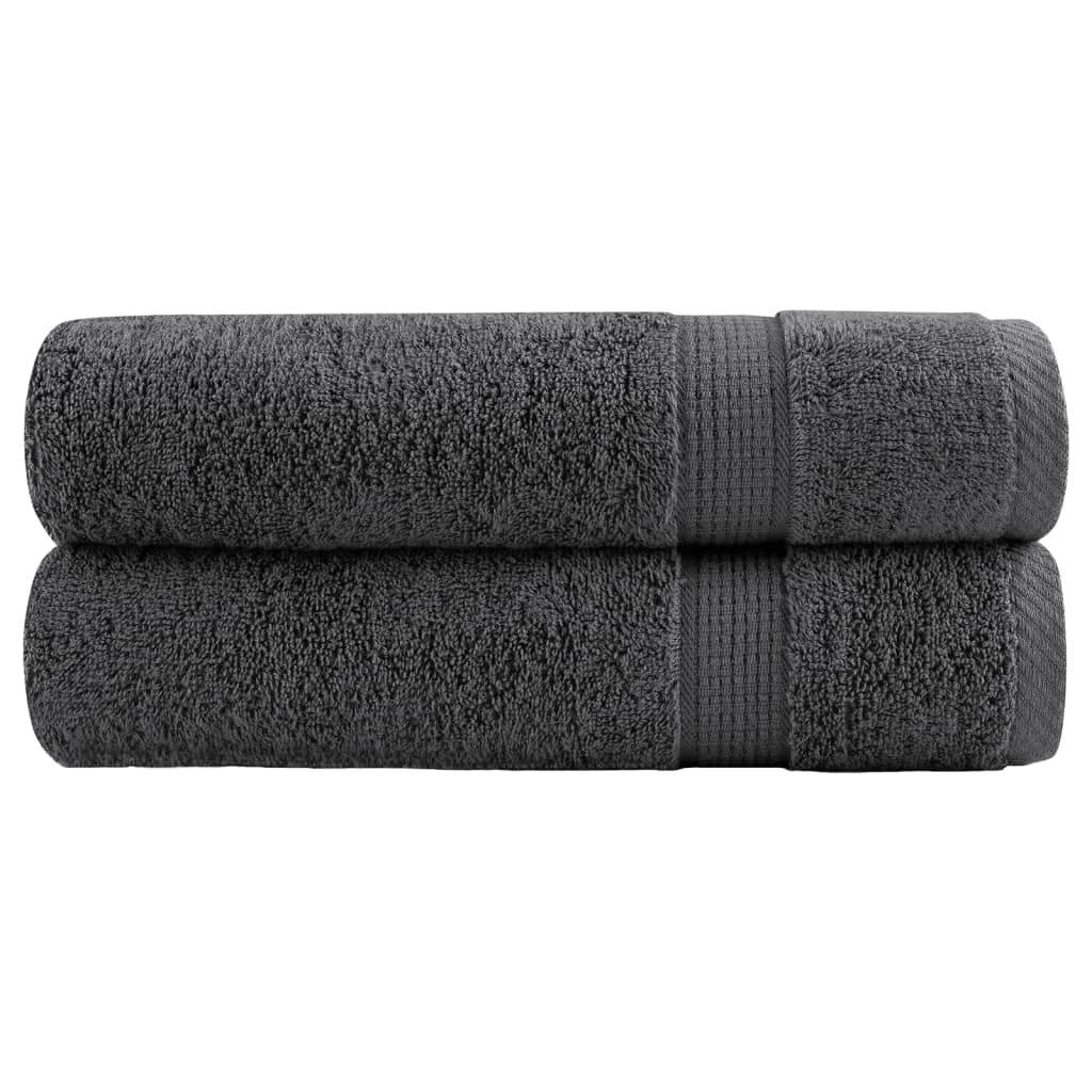 prémium fürdőlepedő SOLUND 2 db antracitszürke 70 x 140 cm 600 g/m²