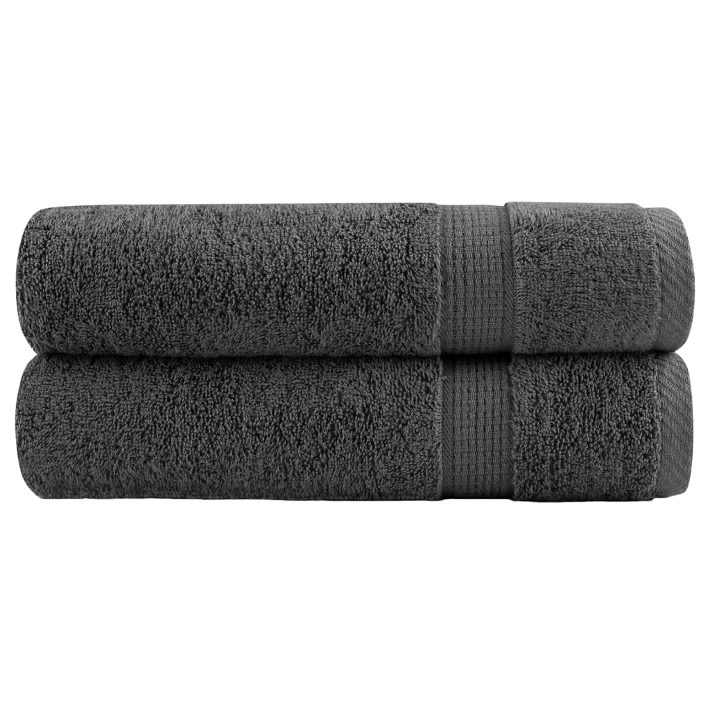 prémium fürdőlepedő SOLUND 2 db antracitszürke 100 x 150 cm 600 g/m²