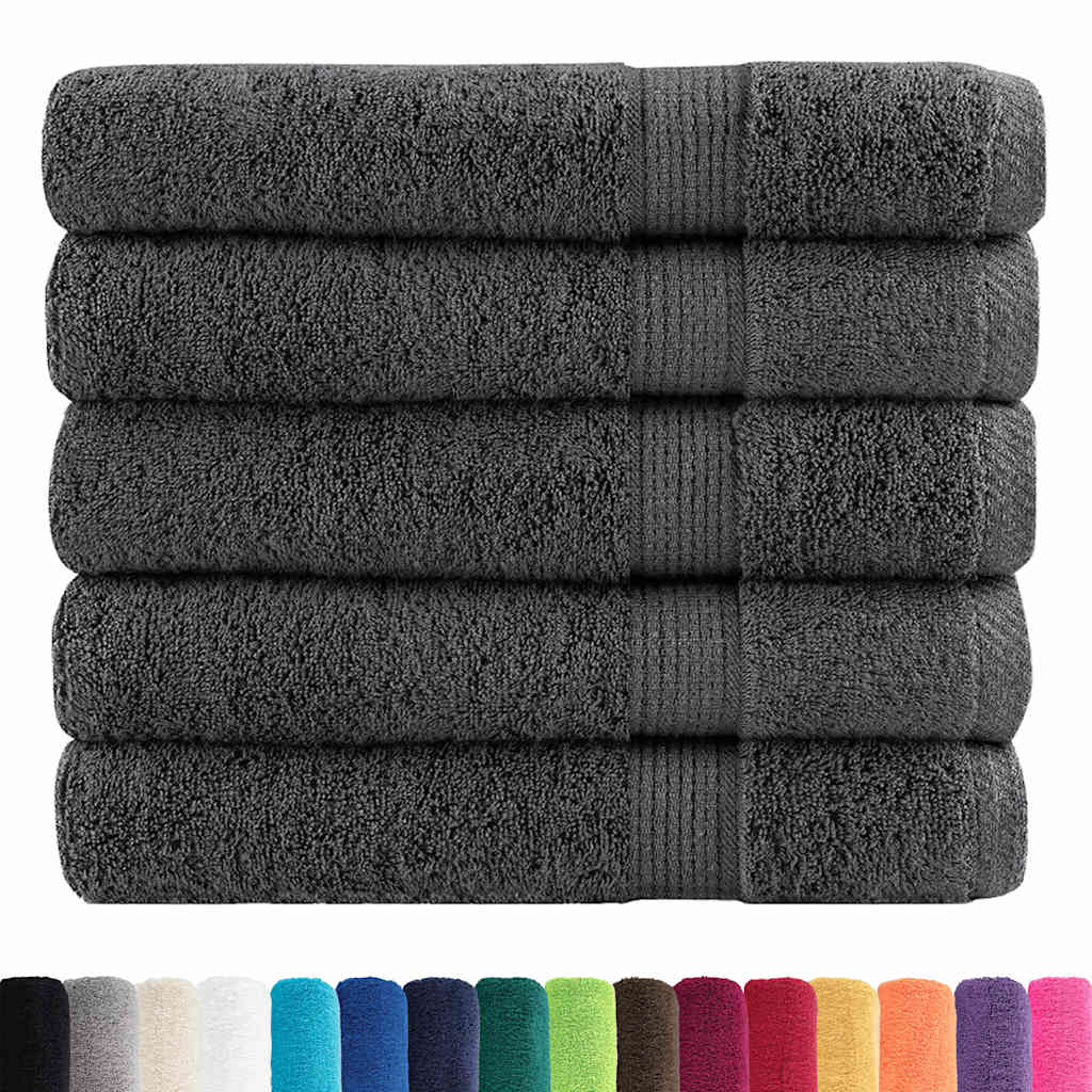 prémium törölköző SOLUND 50 db antracitszürke 100 x 200 cm 600 g/m²