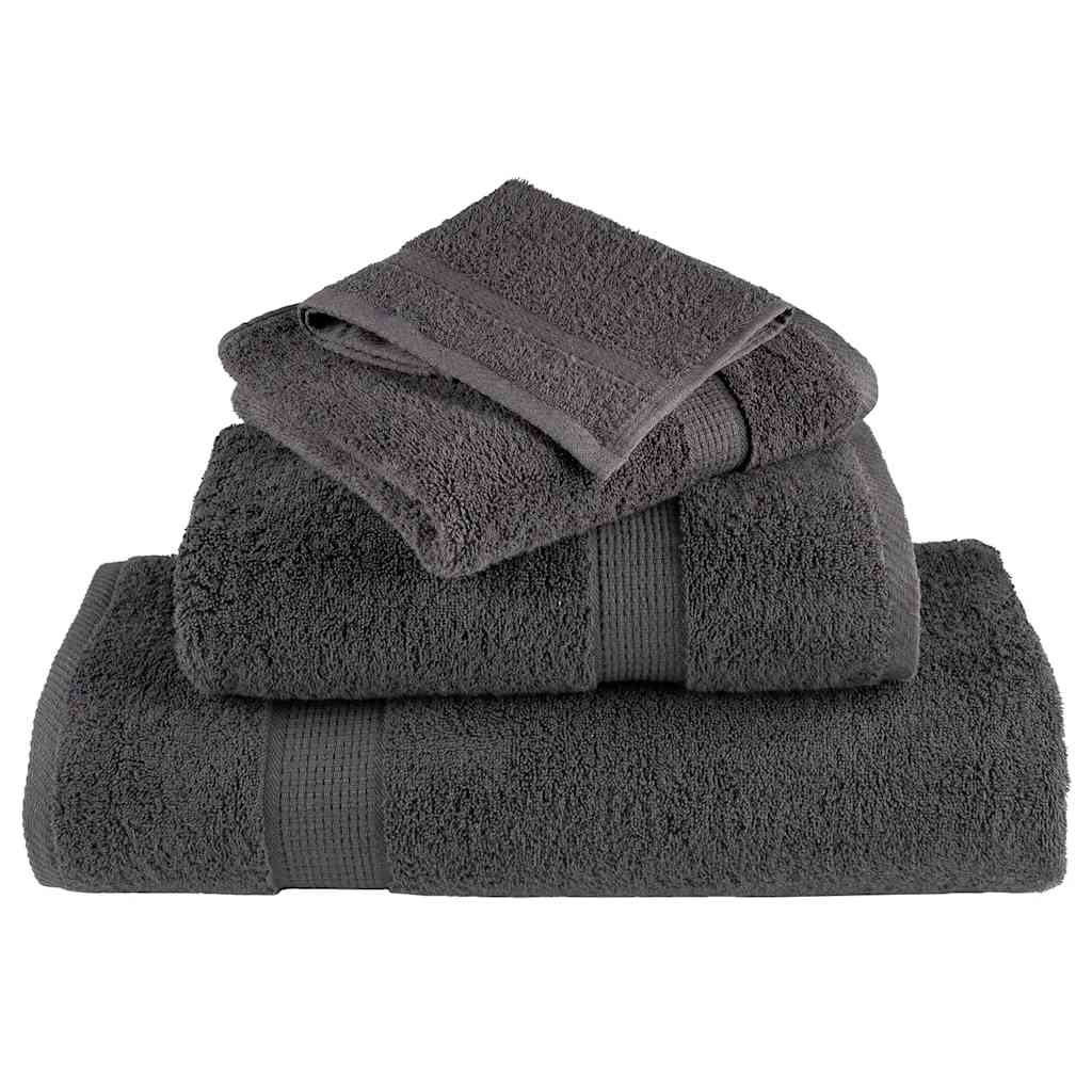 prémium törölköző SOLUND 50 db antracitszürke 100 x 200 cm 600 g/m²