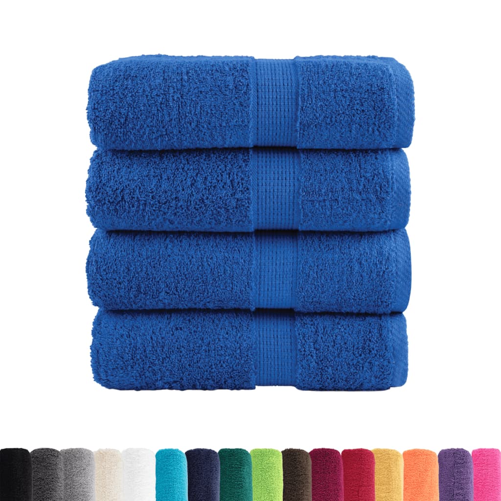 4 db prémium vendégtörölköző SOLUND kék 30 x 50 cm 600 g/m²