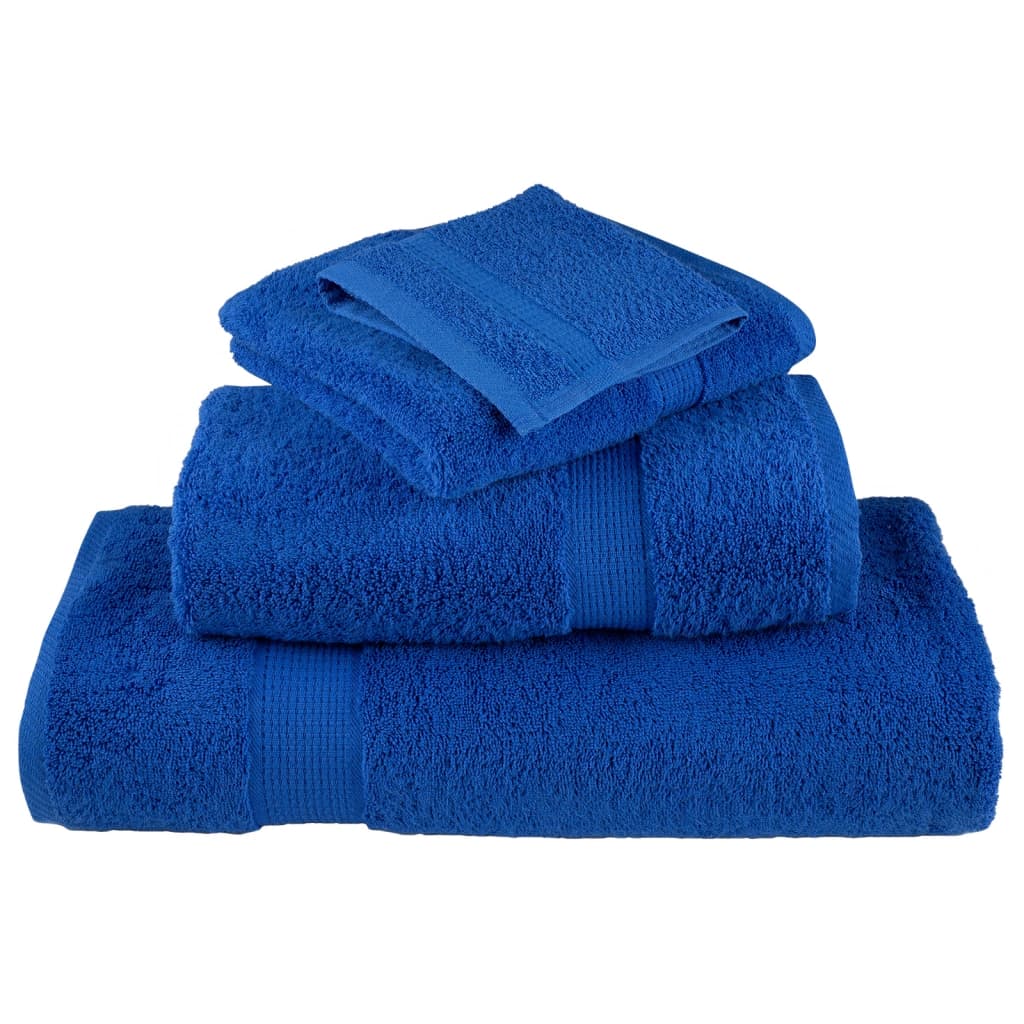 4 db prémium vendégtörölköző SOLUND kék 30 x 50 cm 600 g/m²