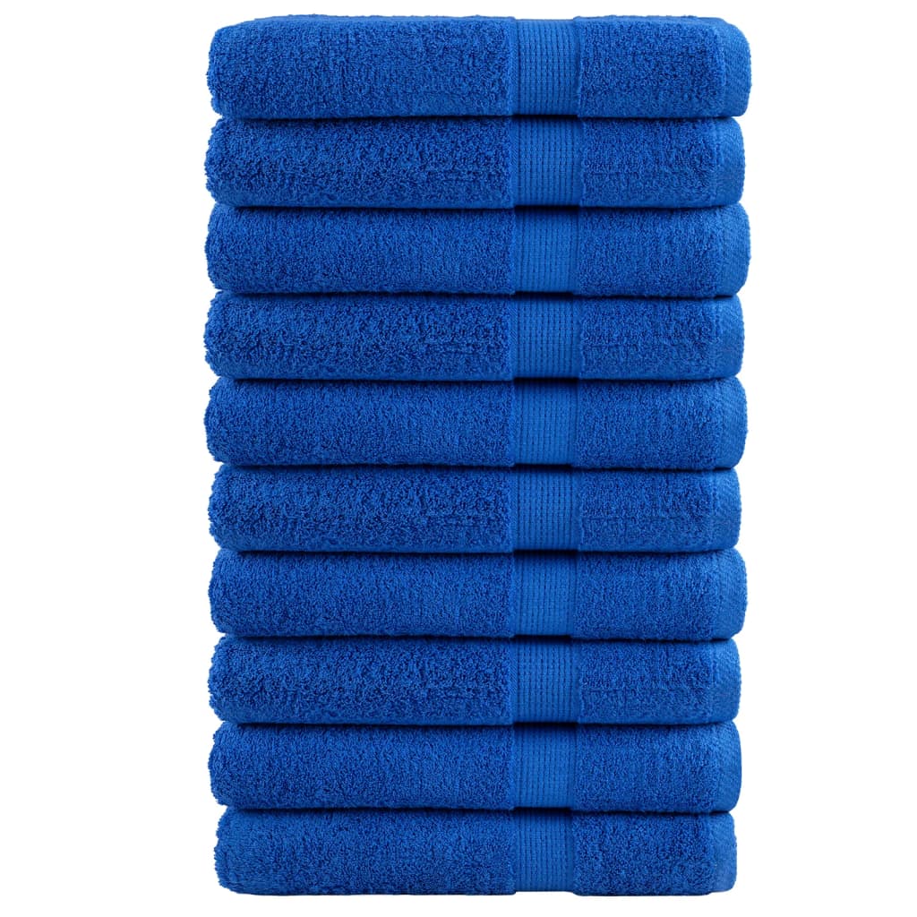 prémium szaunatörölközők SOLUND 10 db kék 80 x 200 cm 600 g/m²