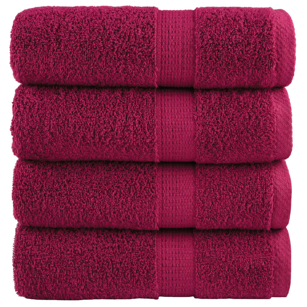 4 db prémium SOLUND mosdótörlő bordó 30 x 30 cm 600 g/m²