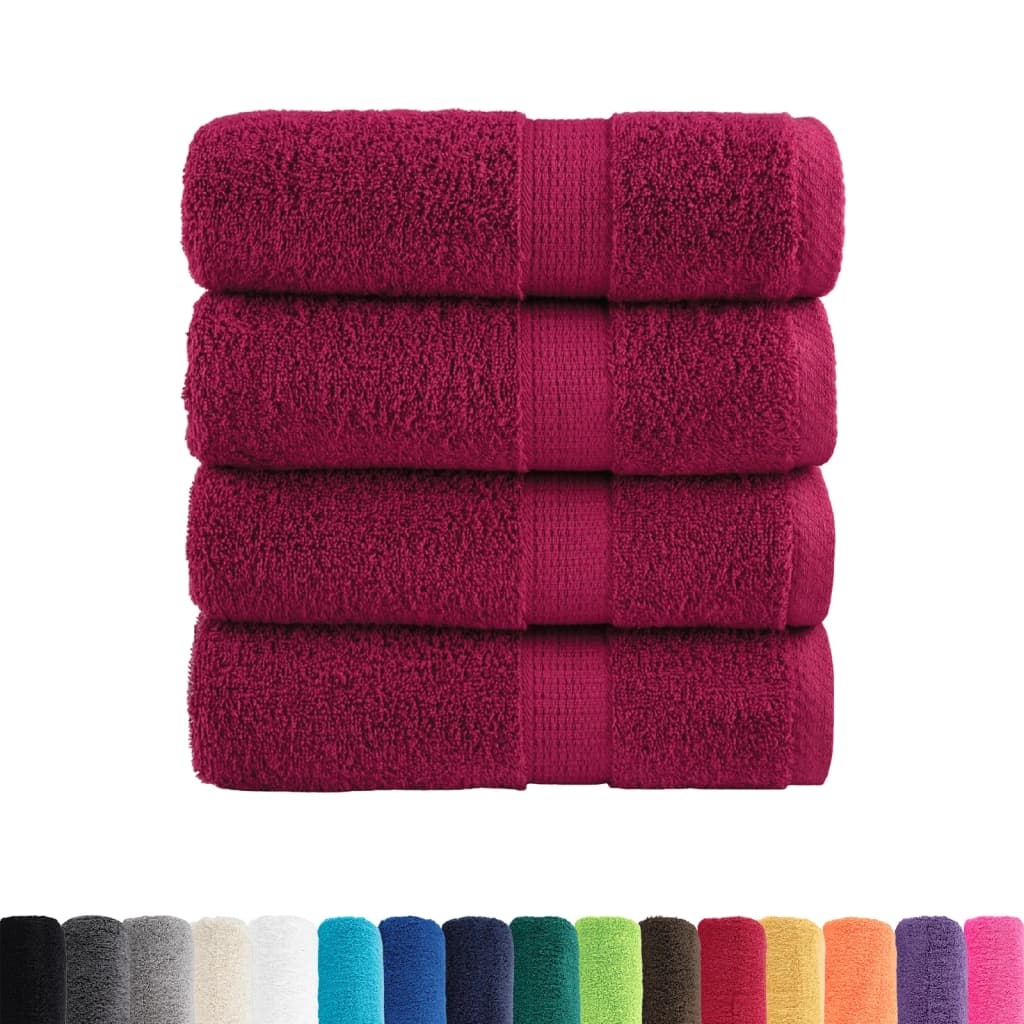 4 db prémium SOLUND mosdótörlő bordó 30 x 30 cm 600 g/m²