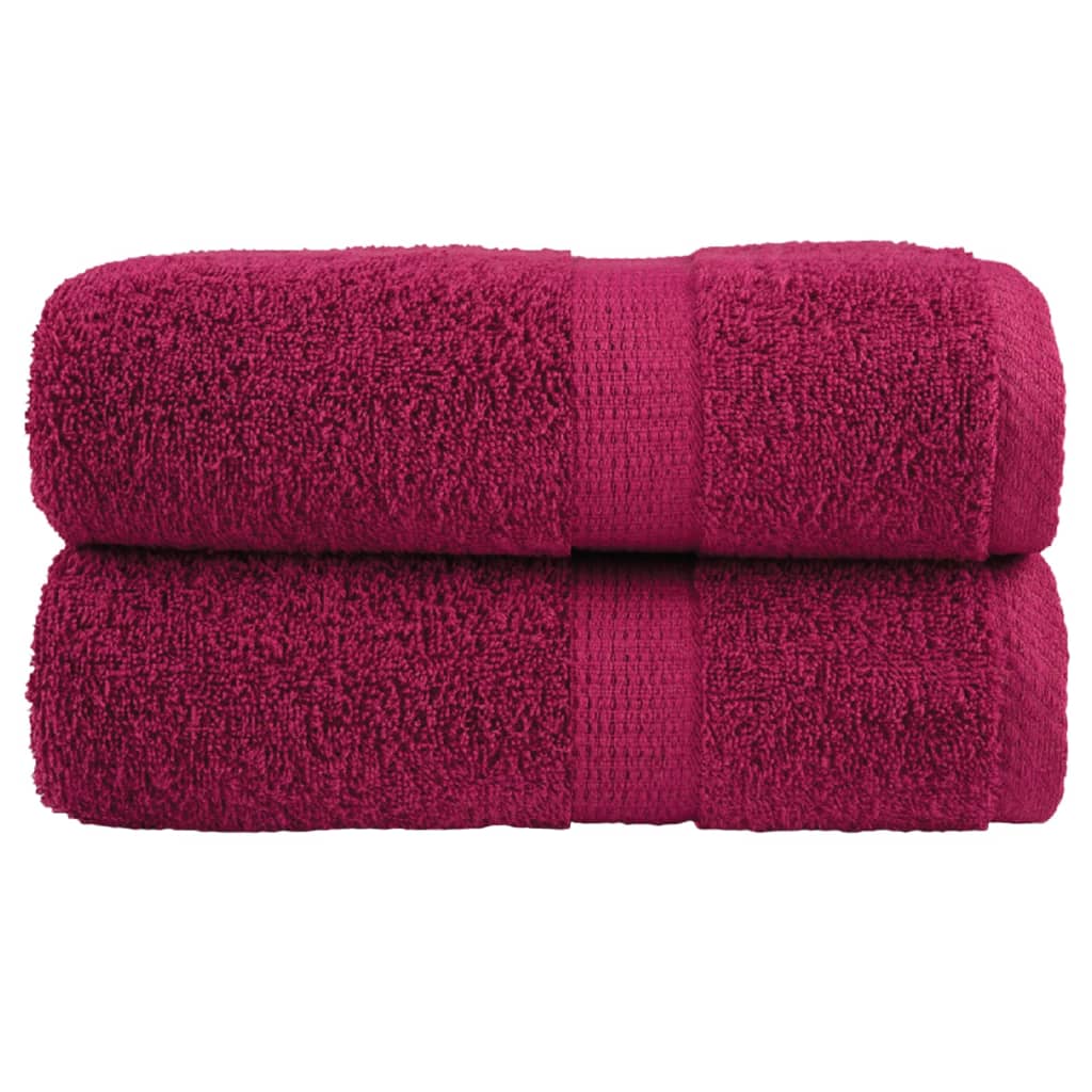 2 db prémium vendégtörölköző SOLUND bordó 30 x 50 cm 600 g/m²