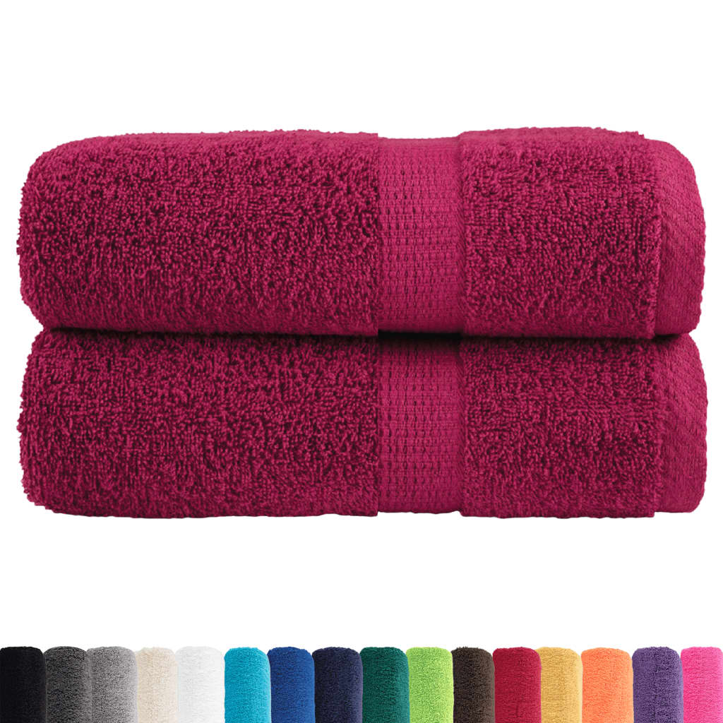 2 db prémium vendégtörölköző SOLUND bordó 30 x 50 cm 600 g/m²
