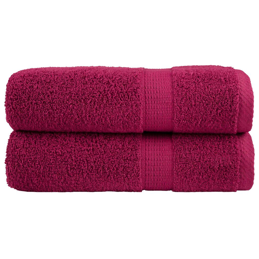 Premium zuhanytörölközők SOLUND 2 db Bordeaux 70x140 cm 600 gsm