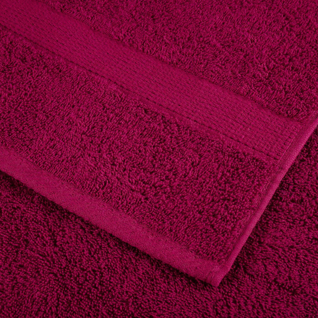 10 db prémium SOLUND törölköző bordó 100 x 200 cm 600 g/m²