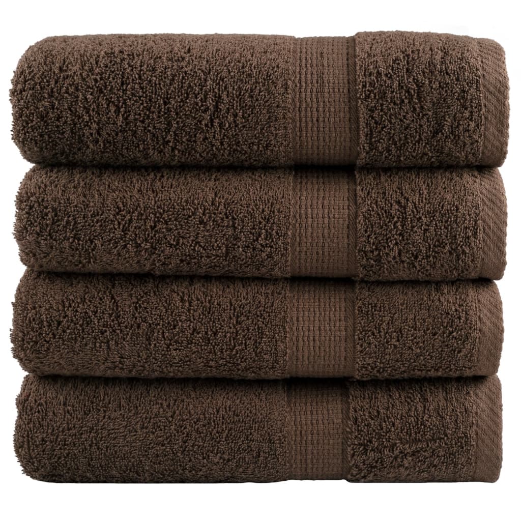 prémium kéztörlő SOLUND 4 db barna 50 x 100 cm 600 g/m²