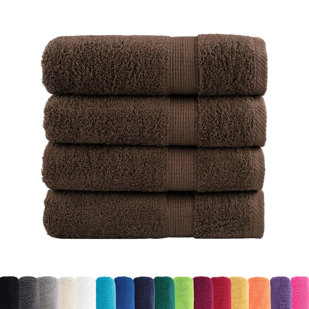 prémium kéztörlő SOLUND 4 db barna 50 x 100 cm 600 g/m²