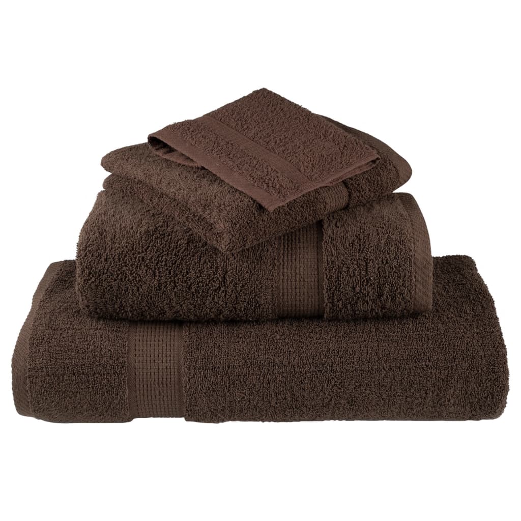 prémium kéztörlő SOLUND 10 db barna 50 x 100 cm 600 g/m²