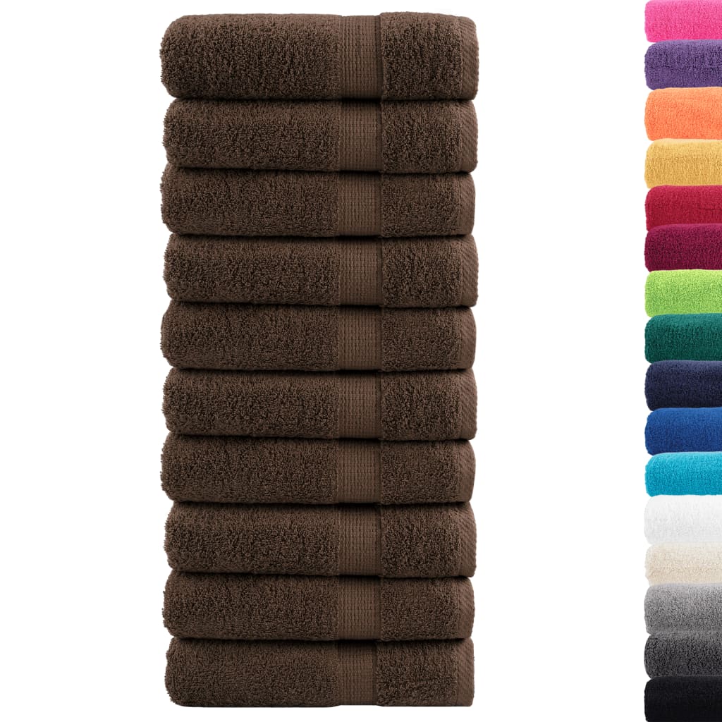prémium zuhanytörölköző SOLUND 10 db barna 70 x 140 cm 600 g/m²
