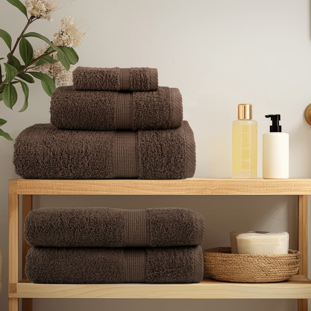 prémium zuhanytörölköző SOLUND 10 db barna 70 x 140 cm 600 g/m²