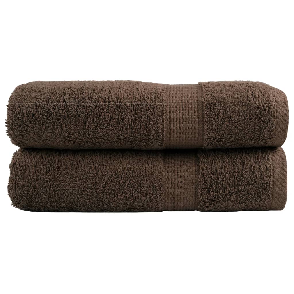 prémium fürdőlepedő SOLUND 2 db barna 100 x 150 cm 600 g/m²