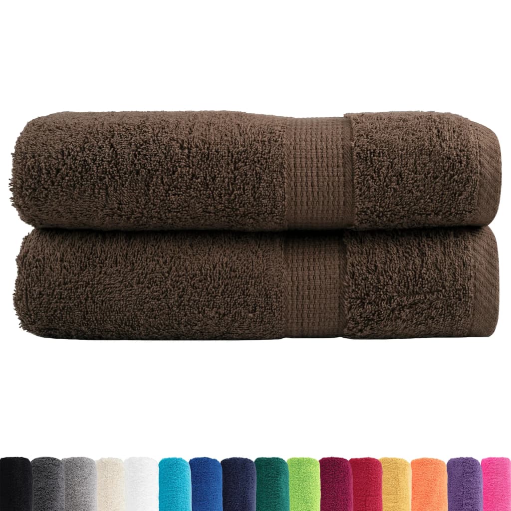 prémium fürdőlepedő SOLUND 2 db barna 100 x 150 cm 600 g/m²