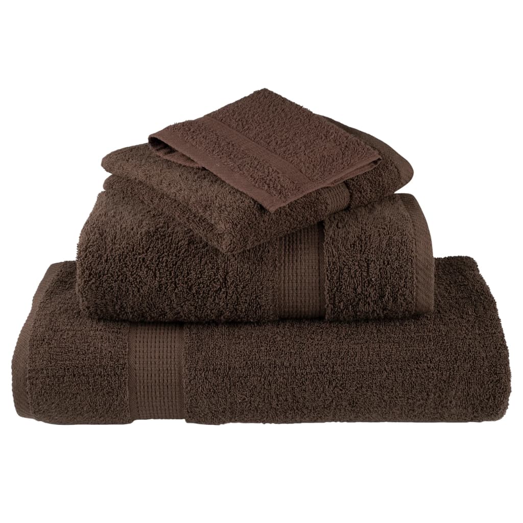 10 db prémium törölköző SOLUND barna 100 x 200 cm 600 g/m²