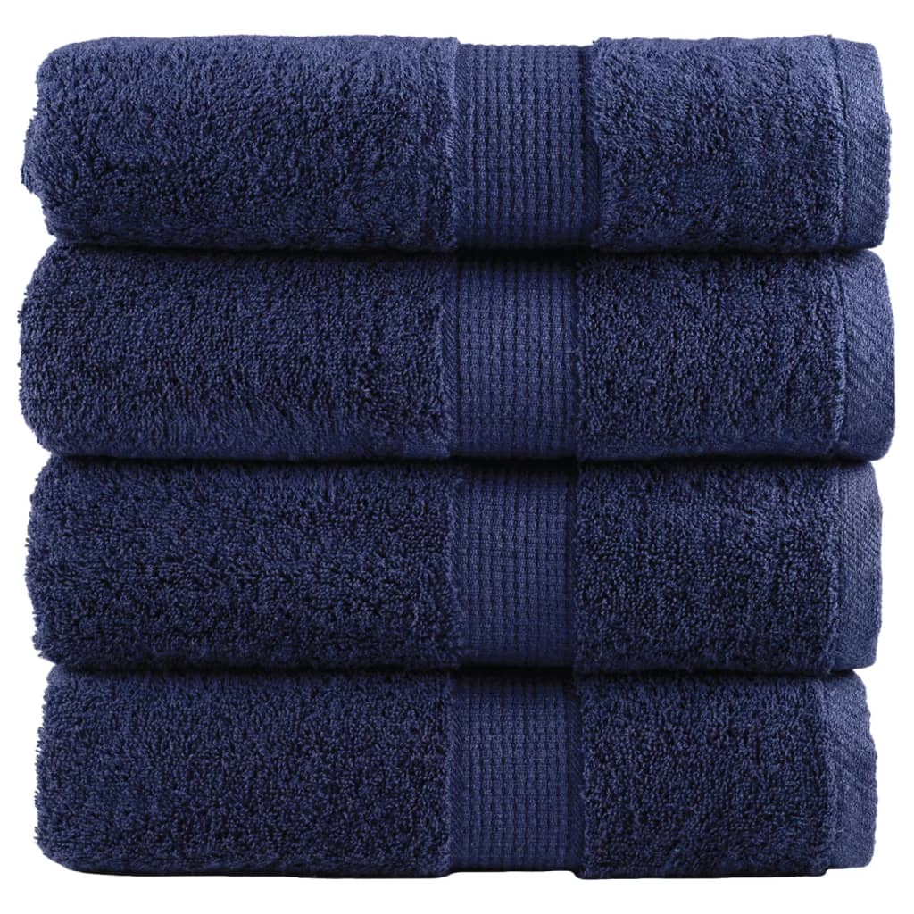 4 db prémium vendégtörölköző SOLUND sötétkék 30 x 50 cm 600 g/m²