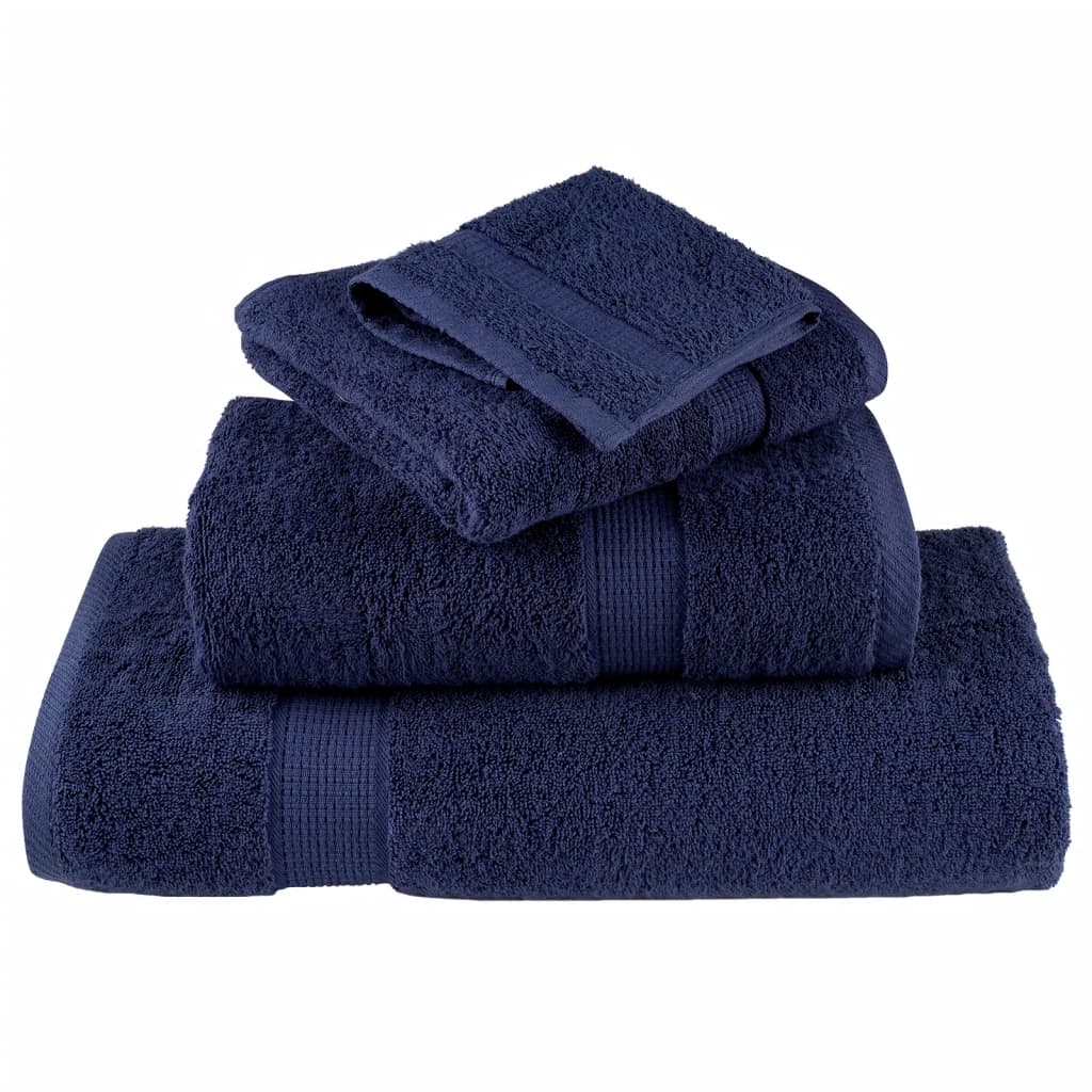 4 db prémium vendégtörölköző SOLUND sötétkék 30 x 50 cm 600 g/m²
