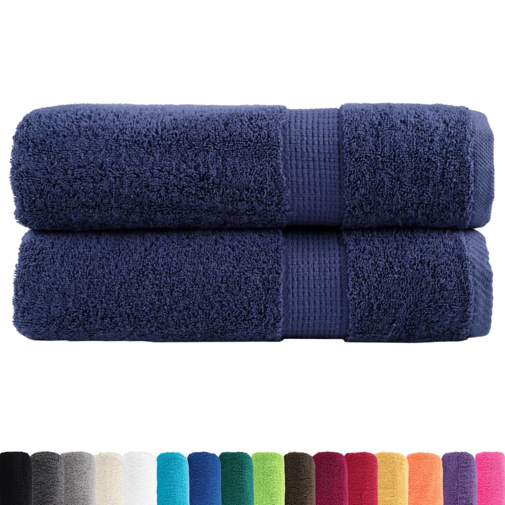 prémium kéztörlő SOLUND 2 db sötétkék 50 x 100 cm 600 g/m²