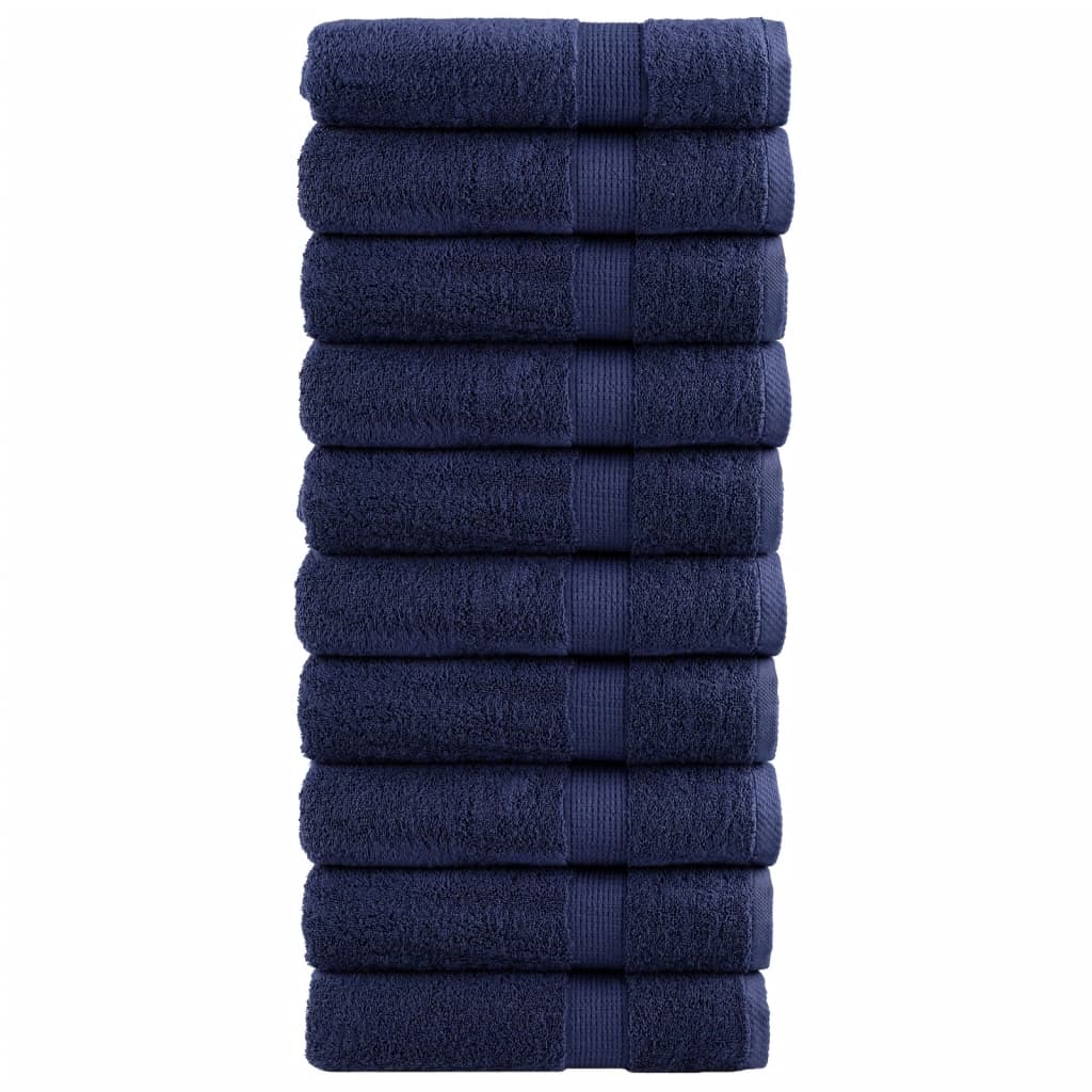 prémium kéztörlő SOLUND 10 db sötétkék 50 x 100 cm 600 g/m²