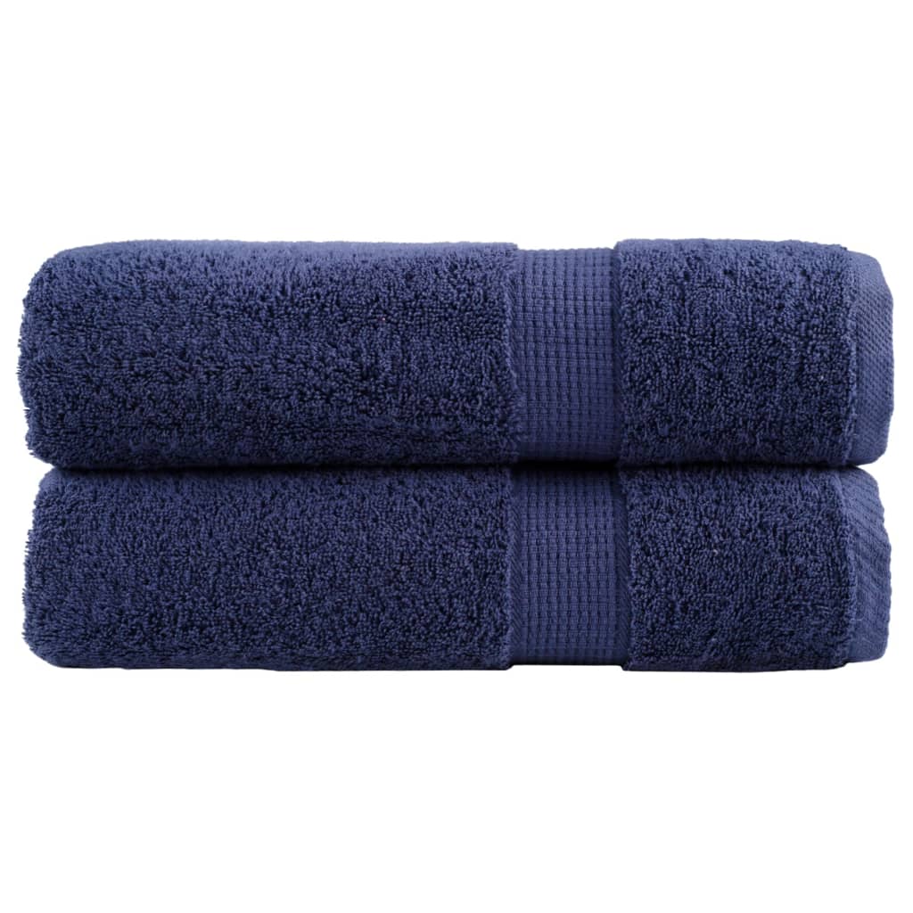 prémium zuhanytörölköző SOLUND 2 db sötétkék 70 x 140 cm 600 g/m²