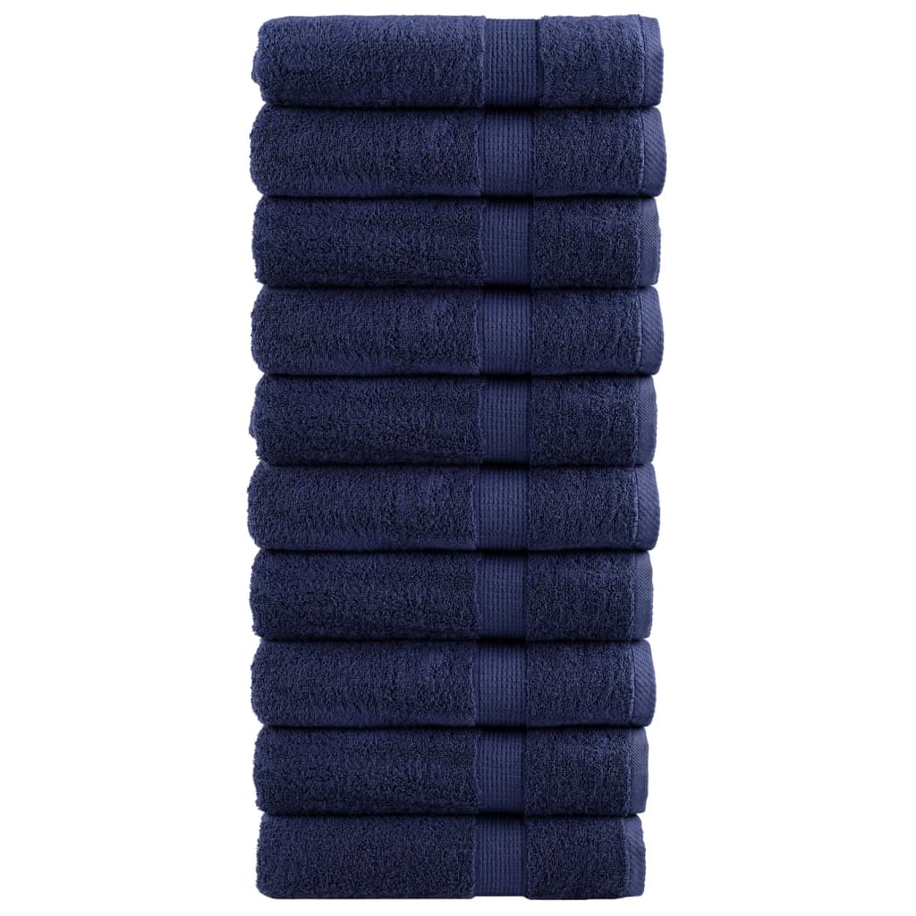 prémium zuhanytörölköző SOLUND 10 db sötétkék 70 x 140 cm 600 g/m²