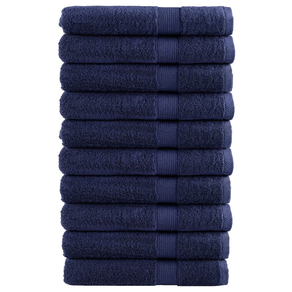 prémium szaunatörölközők SOLUND 10 db sötétkék 80 x 200 cm 600 g/m²