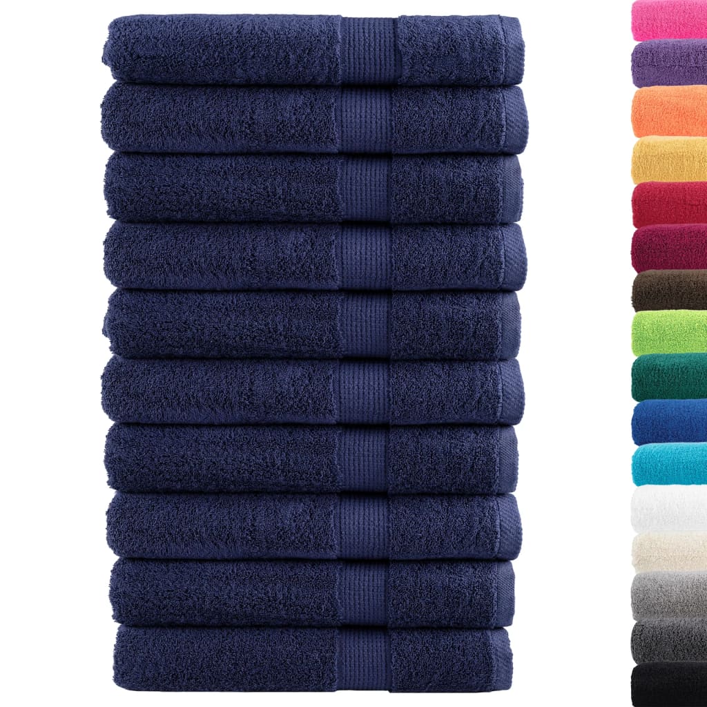 prémium szaunatörölközők SOLUND 10 db sötétkék 80 x 200 cm 600 g/m²