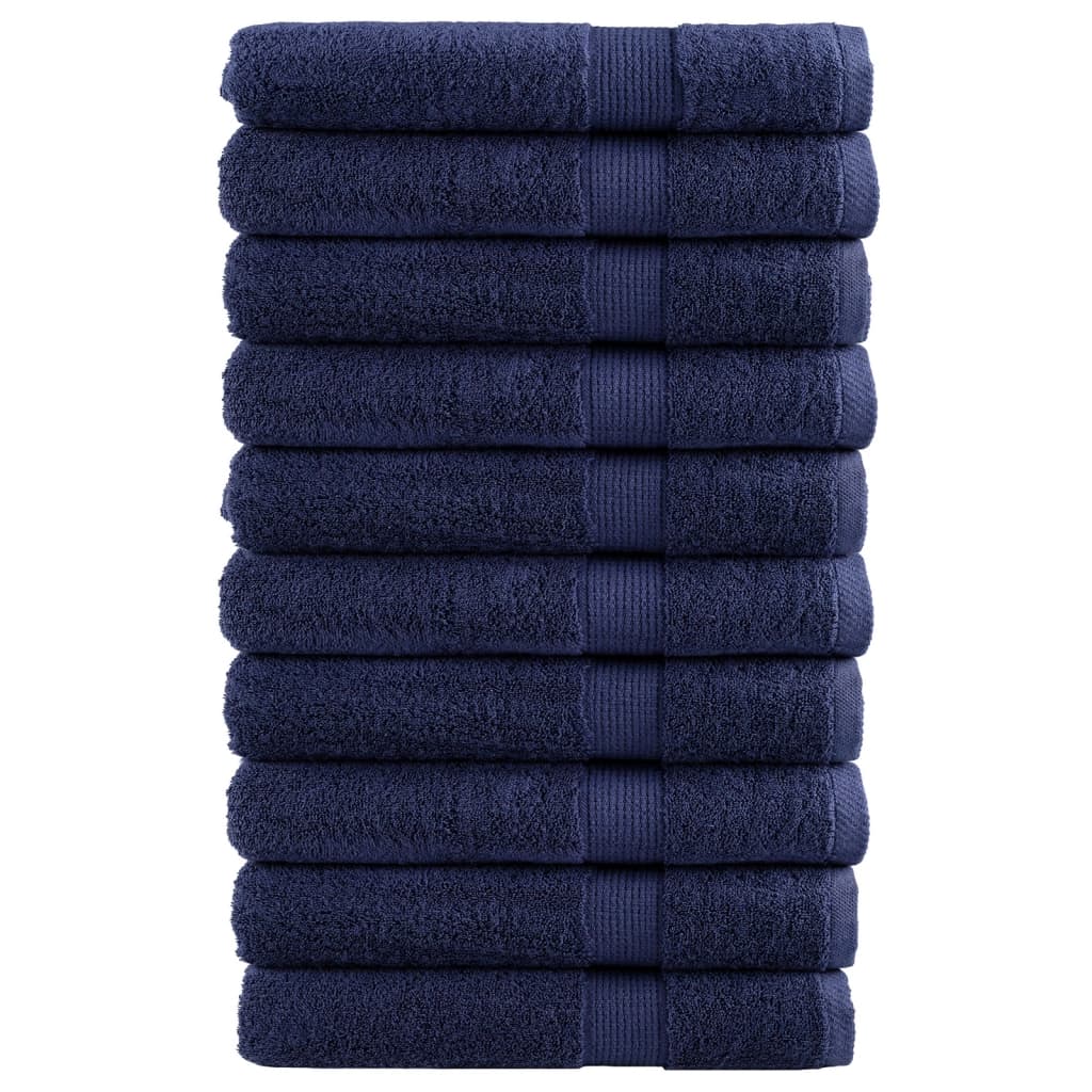 10 db prémium SOLUND törölköző sötétkék 100 x 200 cm 600 g/m²