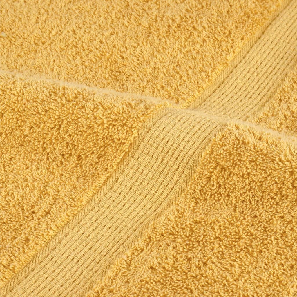 2 db prémium vendégtörölköző SOLUND arany színben 30 x 50 cm 600 g/m²