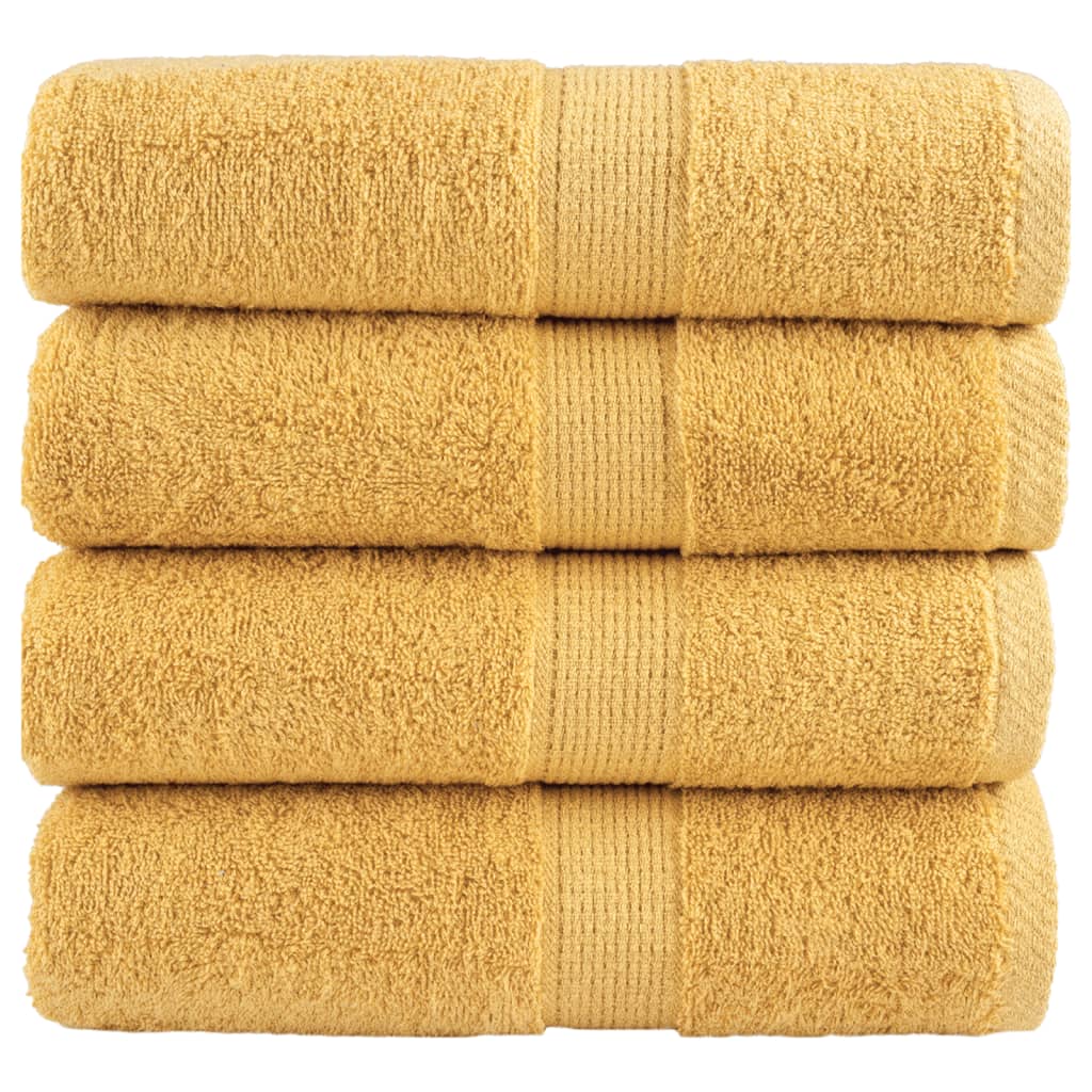 4 db prémium vendégtörölköző SOLUND arany színben 30 x 50 cm 600 g/m²