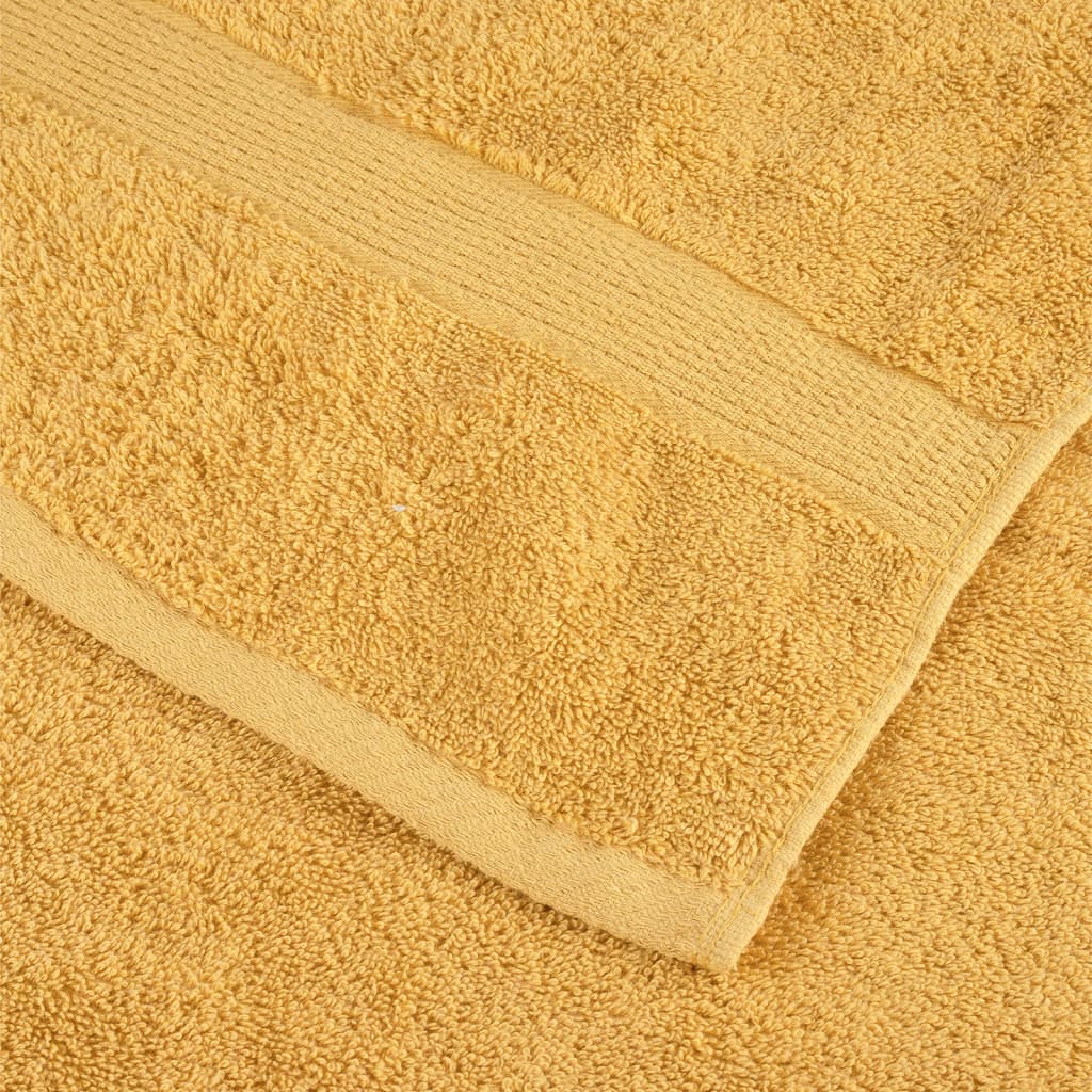 10 db prémium SOLUND fürdőlepedő arany 100 x 150 cm 600 g/m²
