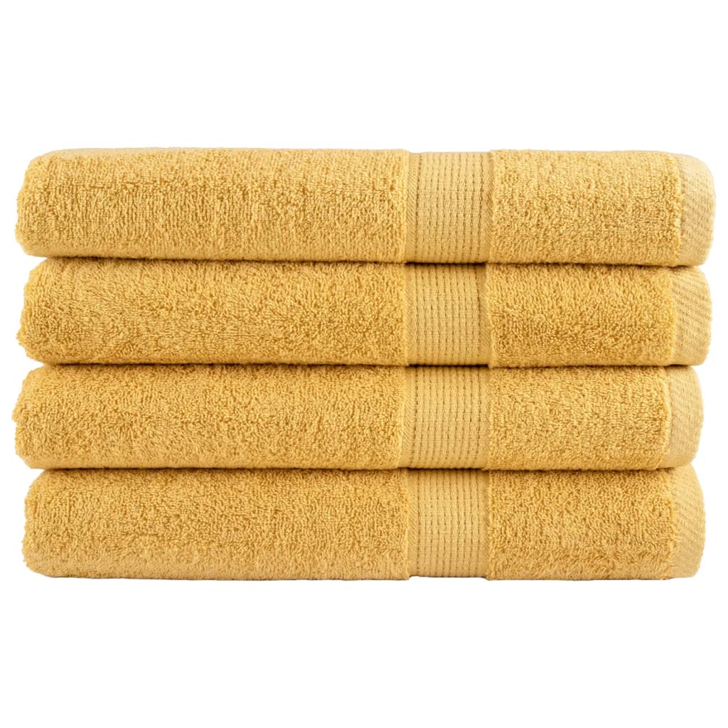 4 db prémium szaunatörölköző SOLUND arany 80 x 200 cm 600 g/m²