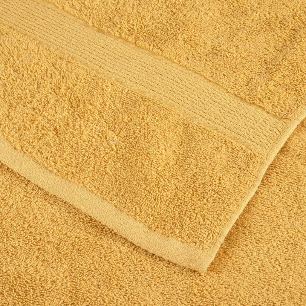 4 db prémium SOLUND törölköző arany 100 x 200 cm 600 g/m²