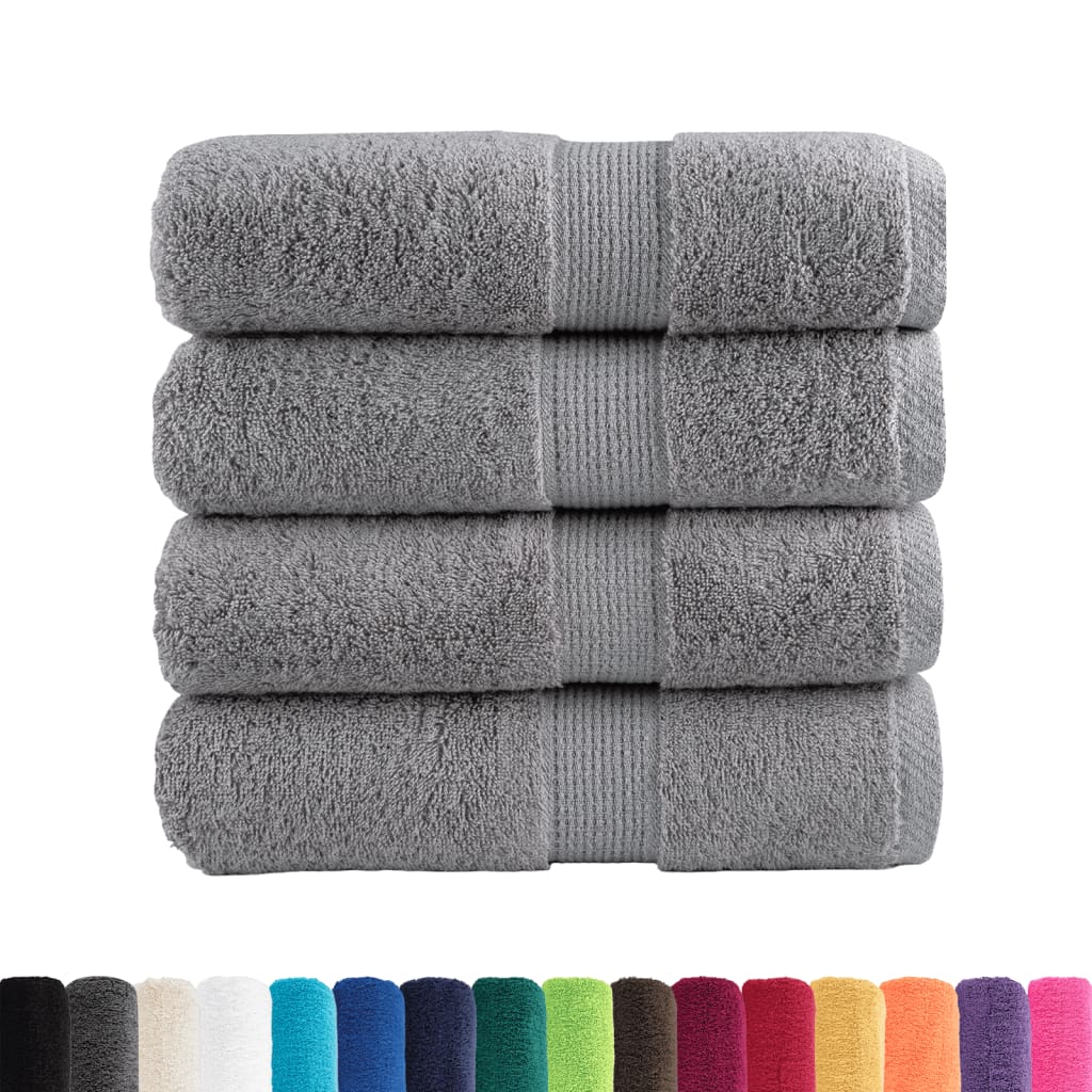 4 db prémium SOLUND mosdótörölköző szürke 30 x 30 cm 600 g/m²