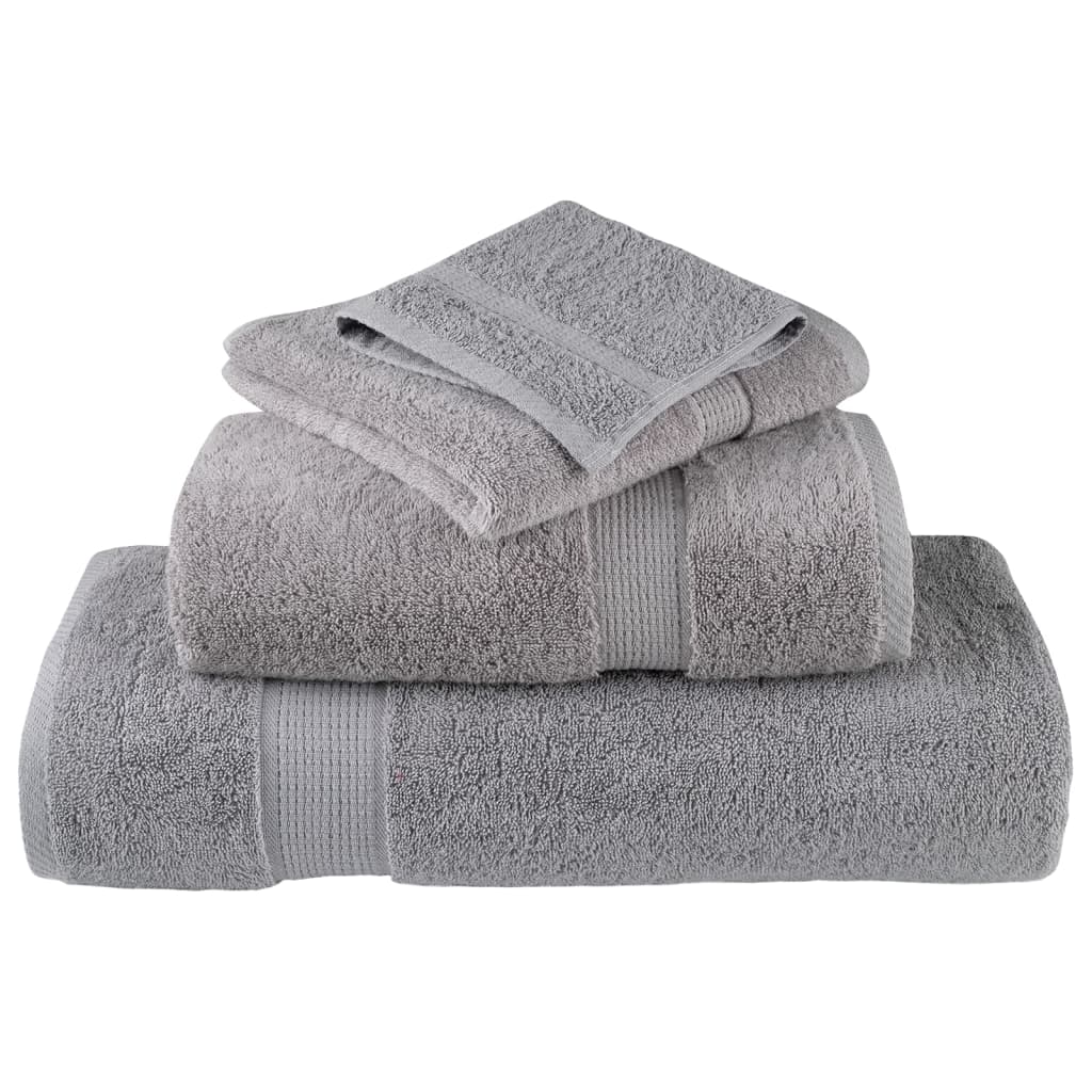 4 db prémium SOLUND mosdótörölköző szürke 30 x 30 cm 600 g/m²