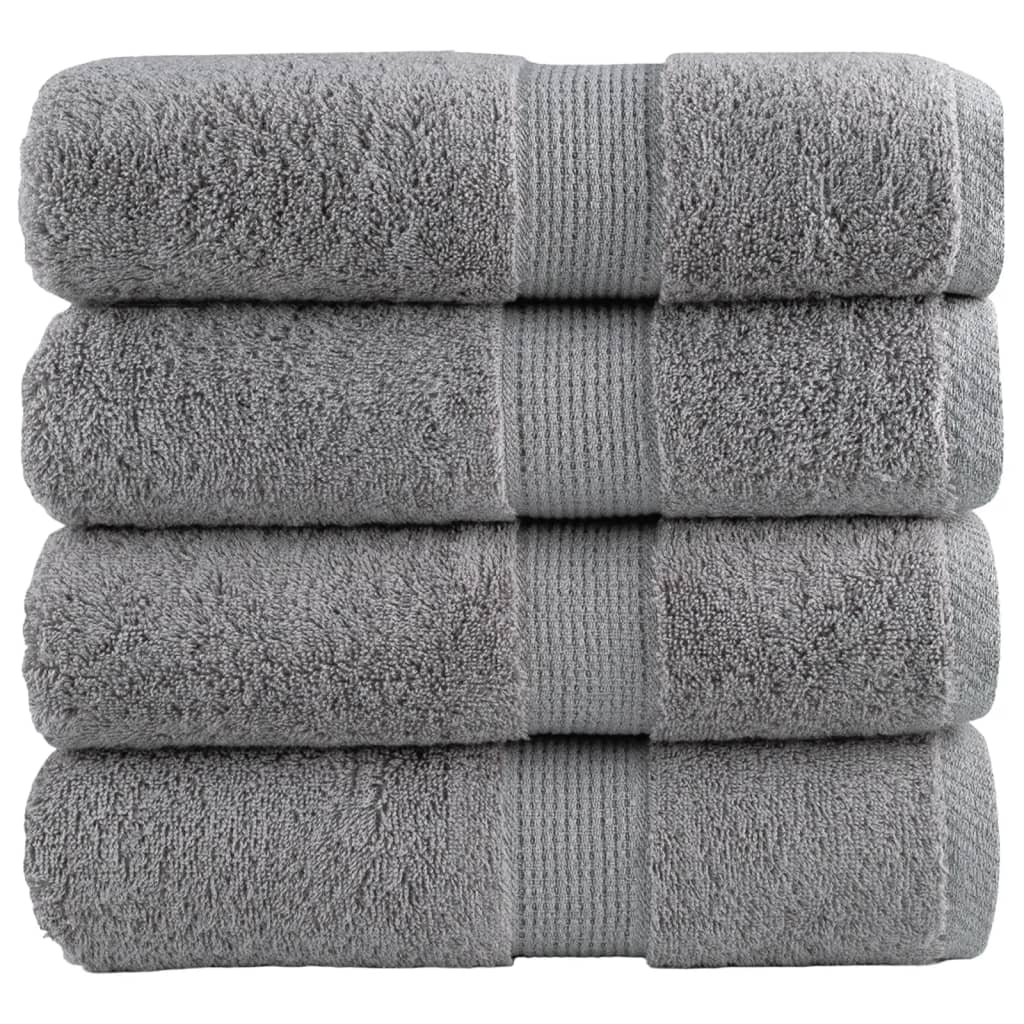 4 db prémium vendégtörölköző SOLUND szürke 30 x 50 cm 600 g/m²