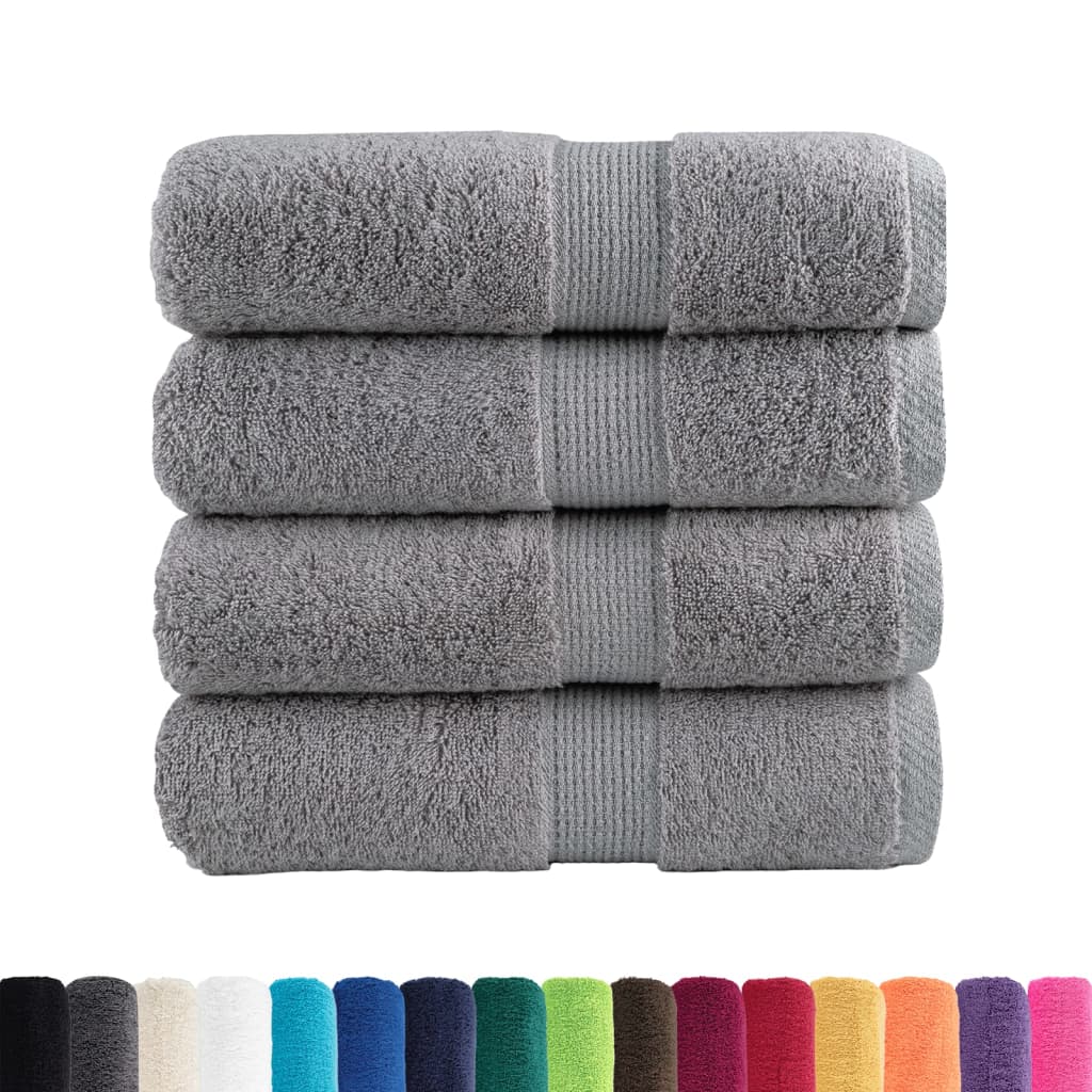 4 db prémium vendégtörölköző SOLUND szürke 30 x 50 cm 600 g/m²
