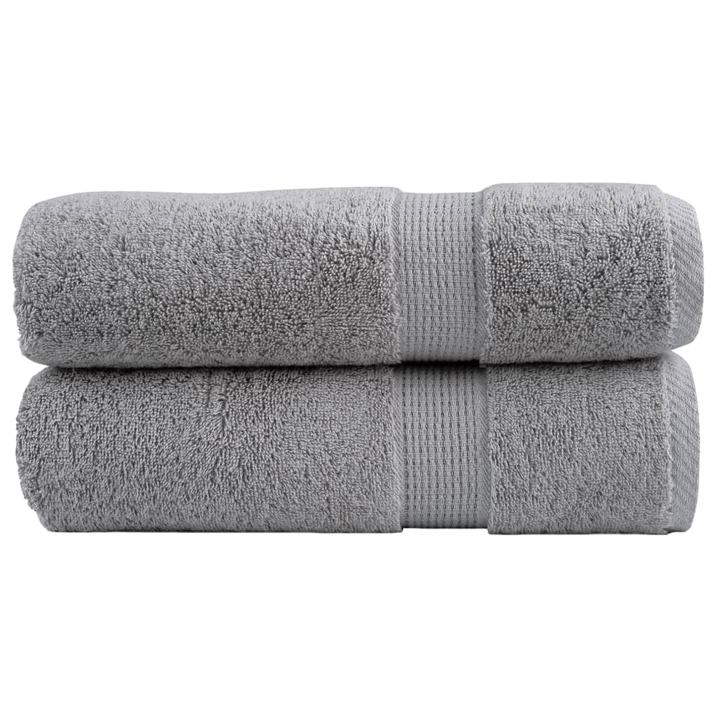 2 db prémium SOLUND kéztörlő szürke 50 x 100 cm 600 g/m²
