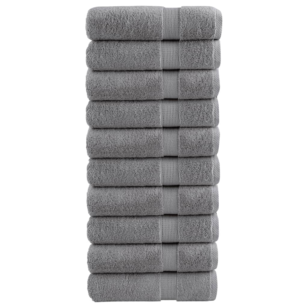 prémium kéztörlő SOLUND 10 db szürke 50 x 100 cm 600 g/m²