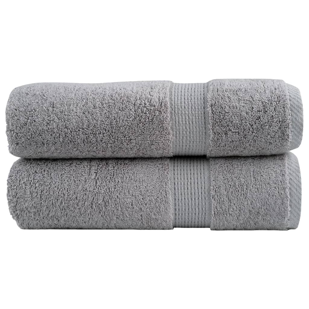2 db prémium fürdőlepedő SOLUND szürke 70 x 140 cm 600 g/m²