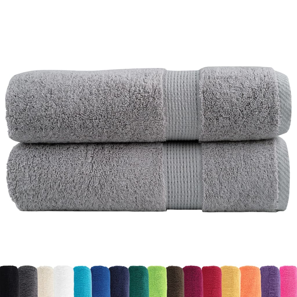 2 db prémium fürdőlepedő SOLUND szürke 70 x 140 cm 600 g/m²