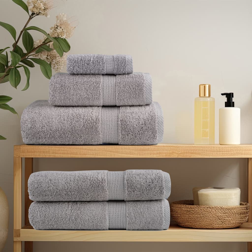 2 db prémium fürdőlepedő SOLUND szürke 70 x 140 cm 600 g/m²