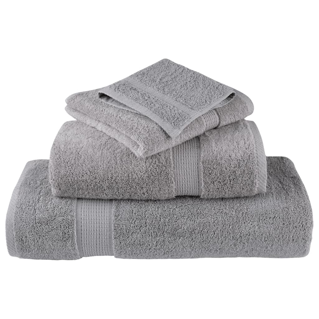 2 db prémium fürdőlepedő SOLUND szürke 70 x 140 cm 600 g/m²