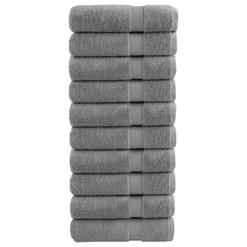 10 db prémium szürke SOLUND fürdőlepedő 100 x 150 cm 600 g/m²