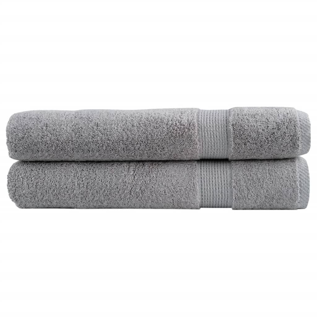 2 db prémium törölköző SOLUND szürke 100 x 200 cm 600 g/m²