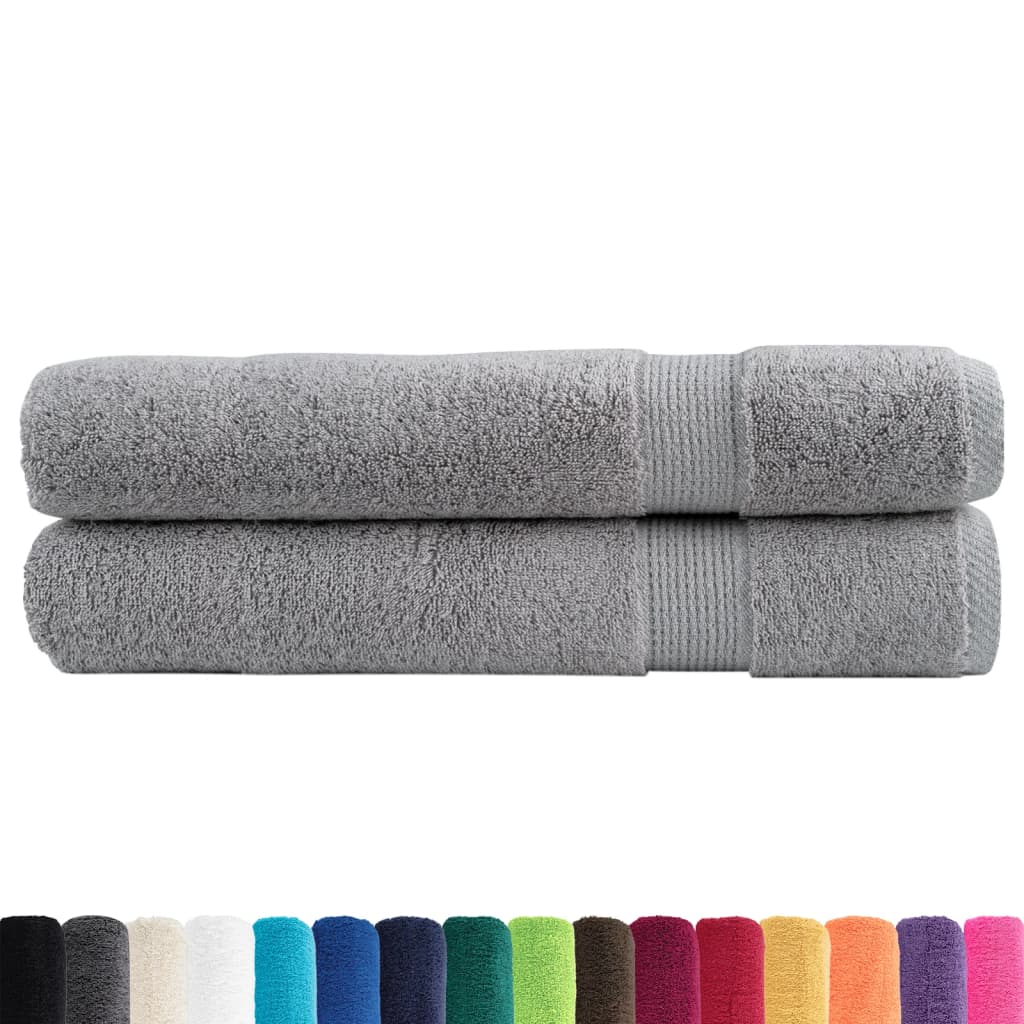 2 db prémium törölköző SOLUND szürke 100 x 200 cm 600 g/m²