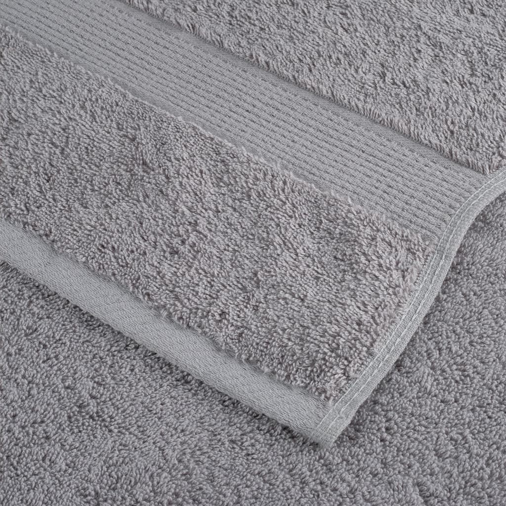 4 db prémium SOLUND törölköző szürke 100 x 200 cm 600 g/m²
